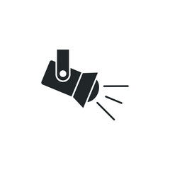 Searchlight icon template color editable. Spotlight symbol vector sign isolated on white background illustration for graphic and web design.