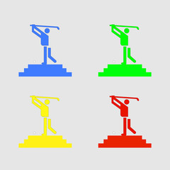 design for bundle logo golf - stock vector