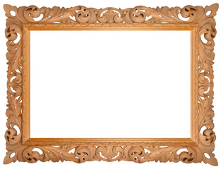 Hand-made raw picture frame isolated