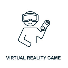 Virtual Reality icon from augmented reality collection. Simple line element Virtual Reality symbol for templates, web design and infographics