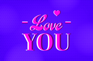 Love You Typography 