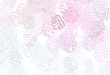 Fototapeta premium Light Pink, Yellow vector pattern with random forms.