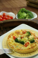 Food portrait of Italian Cuisines pizza