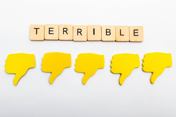 Obraz premium Thumbs Up Thumbs Down