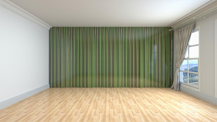 Fototapeta na wymiar Empty interior with window. 3d illustration