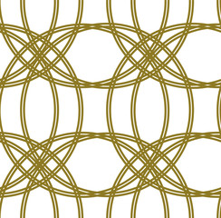 Golden circles - seamless pattern