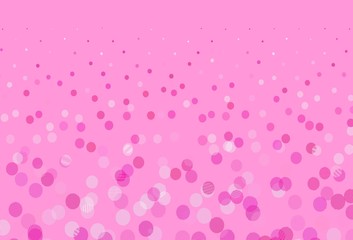 Light Pink vector background with spots.