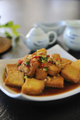 Food portrait of Braised tofu