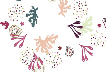 Light Multicolor vector template with chaotic shapes.