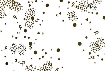 Light Orange vector backdrop with memphis shapes.