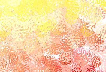 Obraz premium Light Orange vector background with abstract shapes.