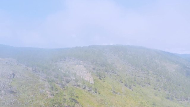 ProRes. Hills on the shore of the lake Baikal. Landscape.