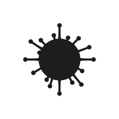 The icon of the virus. Simple flat vector illustration