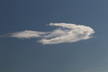 Arrow shaped cloud