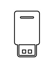 usb memory flash isolated icon