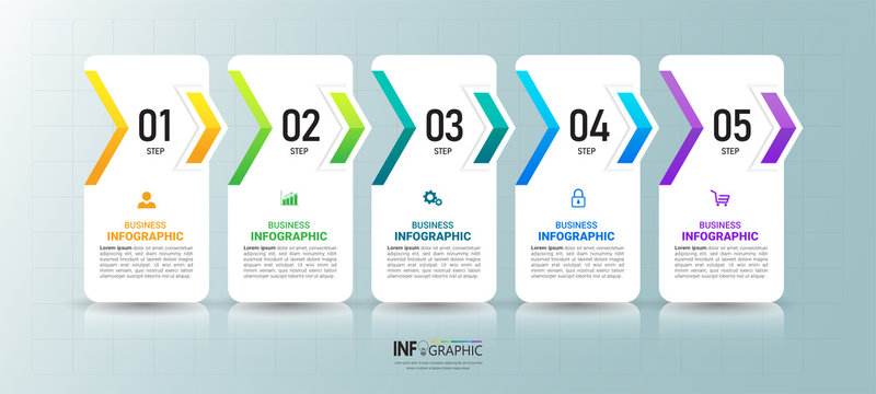 Colorful Infographics design template, can be used for workflow layout, diagram, annual report, web design.Creative banner, label vector.	