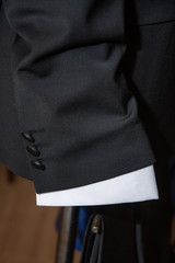 Classic suit, coat jacket close-up