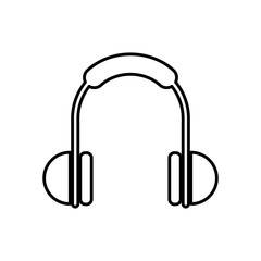 earphones audio device isolated icon