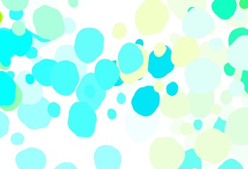 Light Green vector template with circles.