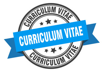 Fototapeta premium curriculum vitae label. curriculum vitaeround band sign. curriculum vitae stamp