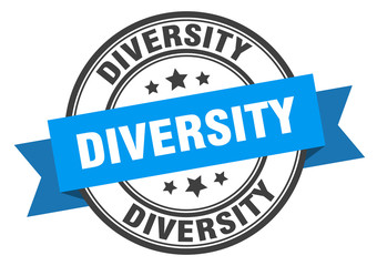 diversity label. diversityround band sign. diversity stamp