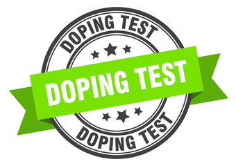 doping test label. doping testround band sign. doping test stamp