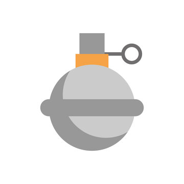 gray grenade icon on white background clip art preview