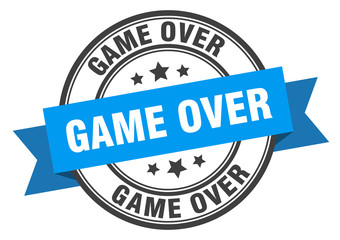 Obraz premium game over label. game overround band sign. game over stamp