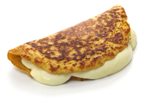 cachapa, venezuelan corn pancake with handmade cheese