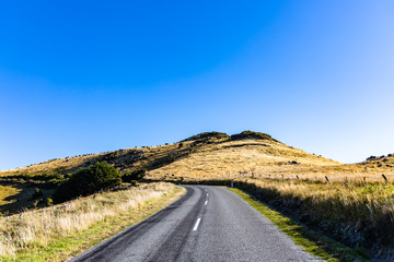 country road and sky in Newzealand