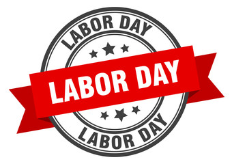 Obraz premium labor day label. labor dayround band sign. labor day stamp