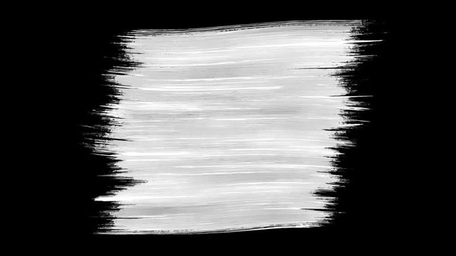 Abstract paint brush stroke black and white transition background, animation of paint splash. Brush stroke black and white transition background. Animation of paint splash