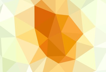Obraz premium Light Orange vector abstract polygonal pattern. Glitter abstract illustration with an elegant triangles. Brand new design for your business.
