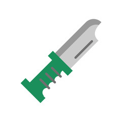 knife weapon military force isolated icon
