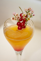 fresh coktail with  red grapes