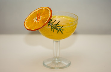 fresh coktail with  dried orange