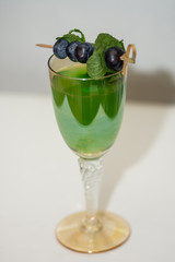 fresh coktail with  blue cranberries