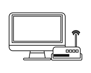 route wifi with computer display devices technology