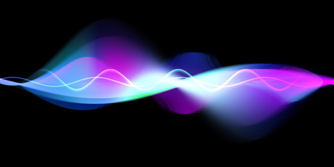 Colorful gradient motion wave abstract background.