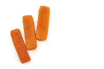 Fish fingers, isolated on white background