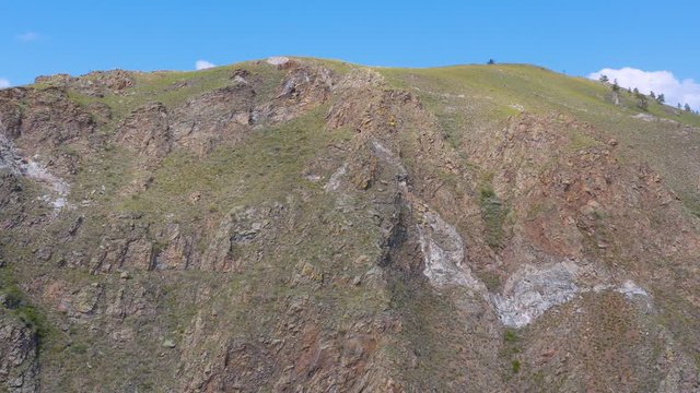 ProRes. Hills on the shore of the lake Baikal. Landscape.