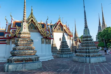  Wat Pho, temple traditionnel en or et dorure avec boudha dans la capitale de la Thaïlande, Bangkok, dieu croyance religion © Camille