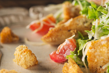Caesar salad with chicken