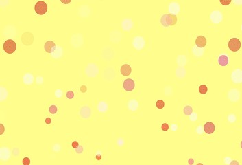 Light Red, Yellow vector pattern with christmas snowflakes.