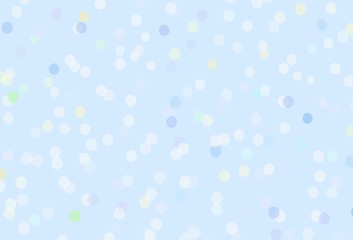 Light Pink, Green vector template with ice snowflakes.