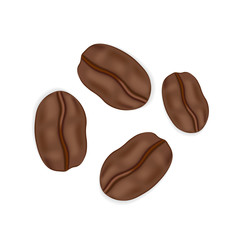 Vector icon coffee bean for cafe label, packing and emblem