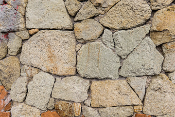 Detail of the old stone wall