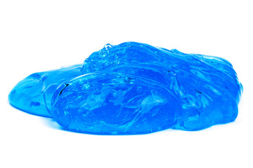 Obraz premium Blue slime for kid, isolated on white background