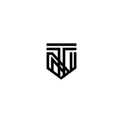 NT N T Letter Logo Design Template