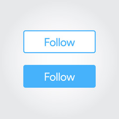 Instagram follow Buttons. UI icon. Sign of subscription. Personal brand attribute. Vector illustration.